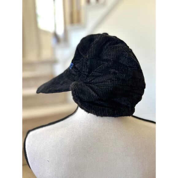 Vintage 90s Tigger Disney Winnie the Pooh Black Corduroy Ear Flap Baseball Cap - Picture 5 of 7